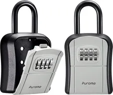 Key Lock Box Portable Combination Wall Mount Key Storage Safe Security Lock Box