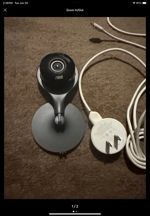 Google Nest Cam Indoor Security Camera 1st Gen with Magnetic Stand A0005 TESTED