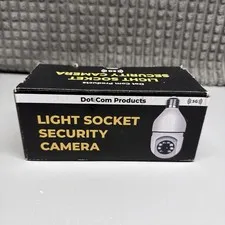Dot Com Products Light Socket Security Camera New