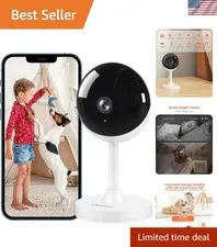 Indoor Security Camera 2K, 2.4GHz WiFi Cameras for Home Security