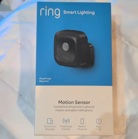 Ring Smart Lighting Motion Sensor Black Weather Resistant Alexa Bridge Required