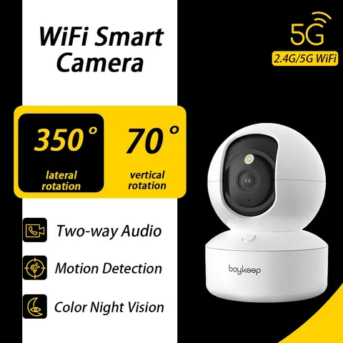BoyKeep 3MP 5G/2.4GHz WiFi Indoor Home Security IP Smart Baby Monitor Camera