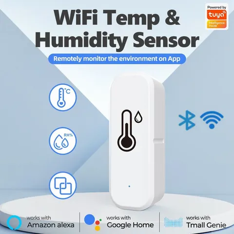 Tuya APP Smart Life WiFi Temperature & Humidity Detect Sensor W/ Alexa & Google