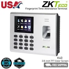ZKteco K40 TCP/IP Fingerprint Biometric Time Attendance System Access Control
