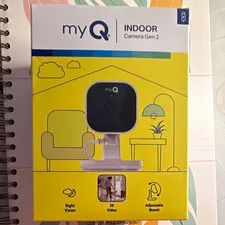 myQ Indoor Camera Gen 2 2K Wi-Fi IP Security Camera Night Vision Mount