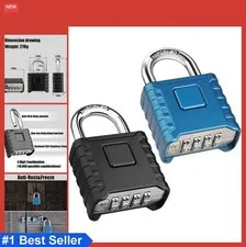 Heavy Duty Combination Padlock 2 Pack 4 Digit Resettable Outdoor Weatherproof