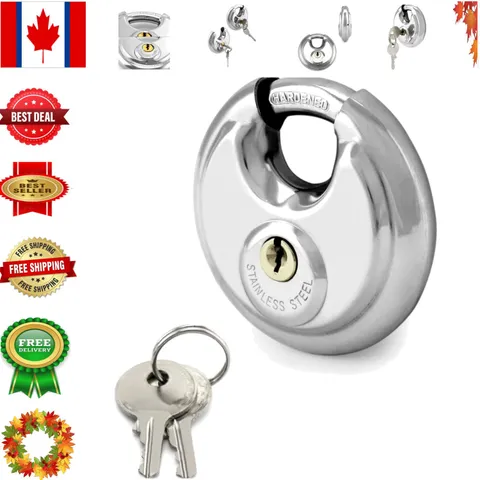Durable Stainless Steel Disc Lock with Keyless Entry - Heavy Duty Construction