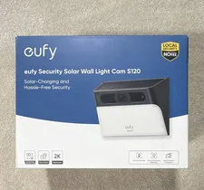 eufy Solar Wall Light Cam S120 2K Wi‑Fi Solar, Night Vision, Outdoor Alexa