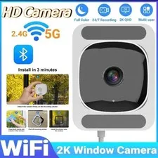 3MP WiFi Window Security Camera 2.4/5GHz HD Night Vision Indoor Outdoor CCTV Cam
