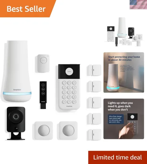HD Wireless Home Security Set — 12 Pieces with Alexa & Google Assistance Support
