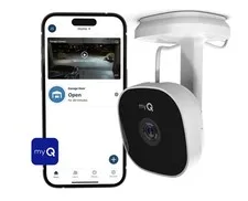 MyQ Smart Security Camera White Wi-Fi Night Vision