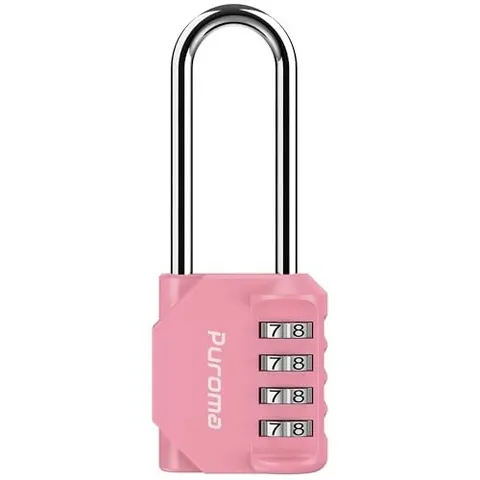 Puroma 4-Digit Waterproof Combination Padlock for Outdoor Use, Fence, Gate