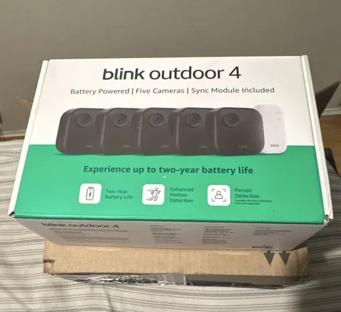 Blink Outdoor 4 5-Cam Kit 1080p Battery Wi-Fi Alexa 2-Way Weather-Resist