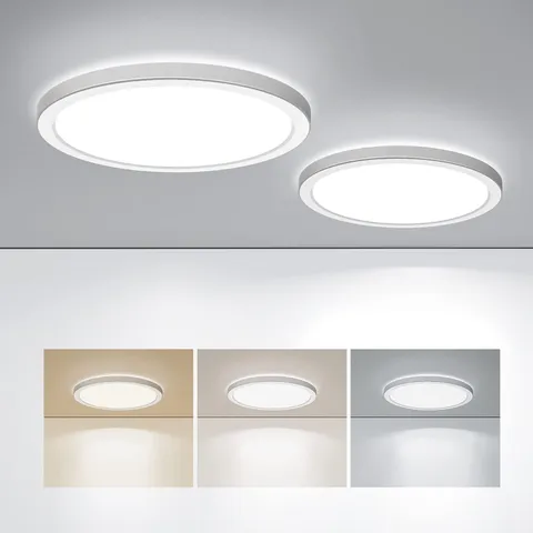BLNAN LED Flush Mount Ceiling Light, 9 Inch 18W 9Inch-2packs, White