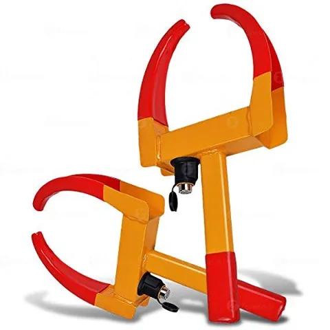 Red/Yellow - ZONETECH Wheel Lock Security Tire Clamp, 2 Pack