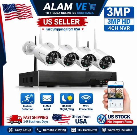 Home Security Camera System 4K? NVR 10CH 3MP Cameras 1TB HDD Night Vision App