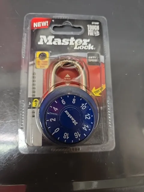 MASTER Lock Speed Dial Blue Padlock Indoor Anti-Shim SEALED