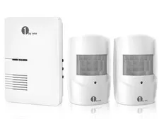1byone Driveway Alarm, 36 Melodies, 1 Plug-in Receiver 2 PIR Detectors