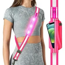 LED Reflective Belt Sash for Walking at NightRunning Safety Gear LED Light Up...