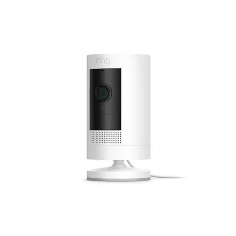 Ring Stick Up Cam Plug-In Security Camera Indoor/Outdoor 1080p White New B0C5QRY