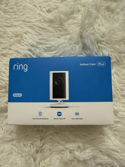 Ring Indoor Cam Plus 2K Wi-Fi Plug-In Indoor Camera, Motion Detection, 2-Way