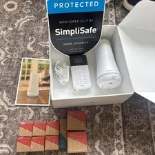 Simply Safe Security System Base Unit AC Adapter Keypad Entry Motion Sensor Key