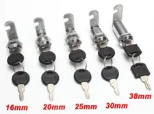 Thread Cam Lock for File Cabinet Mailbox Drawer Cupboard Desk Locker + 2 Keys