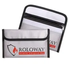 Small Fireproof Bag (5 x 8 inches), Non-itchy Fireproof Money Bag for Cash, Valu