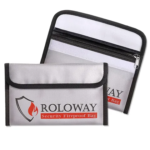 Small Fireproof Bag (5 x 8 inches), Non-itchy Fireproof Money Bag for Cash, Valu