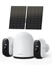 Solar Security Cameras Wireless Outdoor, Home Surveillance System, 2K, No Mon...