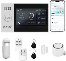Home Security Systems Alarm System for Home Security Gsm/4G+Wifi (8 - Piece)
