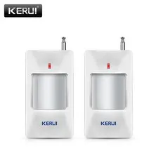 2PCS 433MHz KERUI Wireless PIR Detector Motion Sensor For Intruder Alarm System