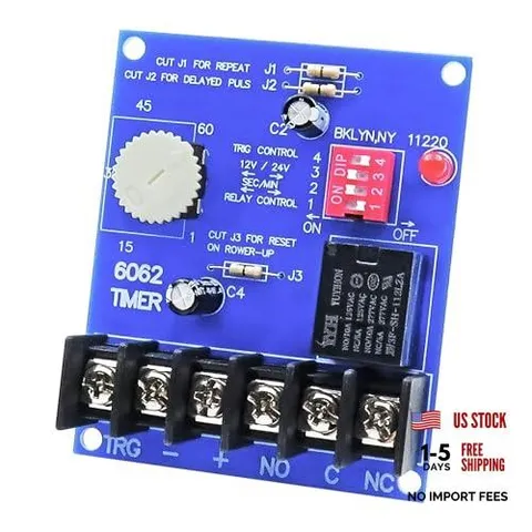 6062 Multi-Function Timer Compatible with Altronix 6062 12/24VDC 1-60 Min