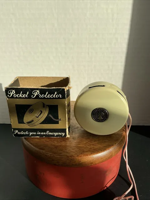 1962 Jajaco Working Pocket Protector Body Alarm Japan Original Box Excellent 