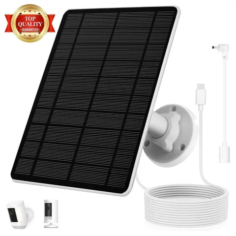 Solar Panel for Ring Camera, Compatible with Spotlight Cam/Pro/Plus Battery, 5W 