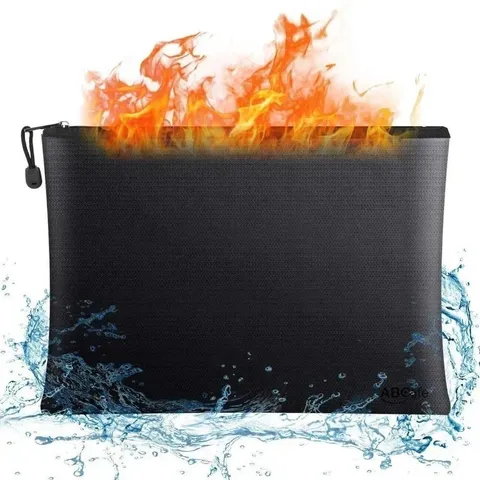 2000℉ Fire Proof money Bag Fireproof Document Pouch Waterproof Safe Cash US
