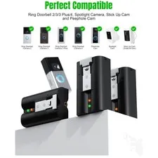 Quick Release Battery Pack for Ring Camera - 3-Pack 6040mAh