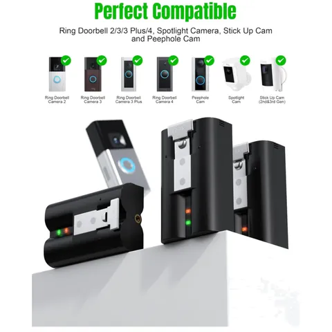Quick Release Battery Pack for Ring Camera - 3-Pack 6040mAh