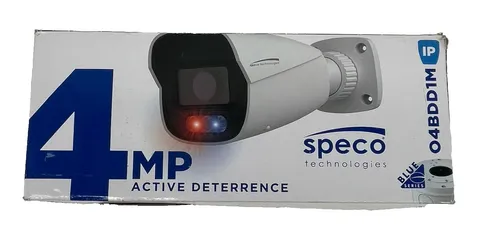 Speco O4BDD1M 4MP IP Bullet Camera AI 2.8-12mm PoE Night Vision IP66