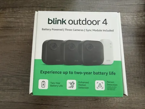 Blink Outdoor 4 Wi-Fi Outdoor 3-Camera Security System - Black - NEW