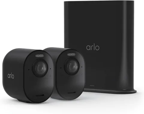 Arlo Ultra Security Camera 4K HDR (3rd Gen, 2025 Release) + SmartHub, Battery Po