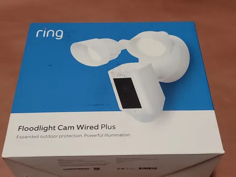 Ring Floodlight Cam Wired Plus, motion-activated 1080p HD video - New