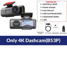 Dash Cam Dual Lens 4K UHD Recording Car Camera DVR Night Vision Video Recorder S