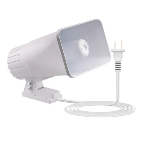 Nippon America 110V AC Outdoor Alarm Security 9.1 x 4.6 x inches, White