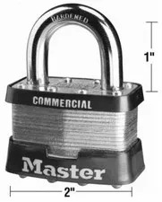 #5 2 in. Laminated Steel Padlock, Keyed Alike with Keyway A473