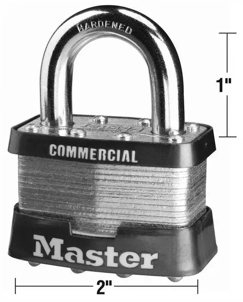 #5 2 in. Laminated Steel Padlock, Keyed Alike with Keyway A473