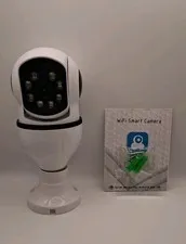 Yi Lot 1080P Wireless 5G WiFi Smart Security Light Bulb Camera Pan Tilt Open Box