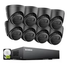 SANNCE 5in1 8CH DVR 1080P CCTV Security Camera System AI Human Detection H.265+