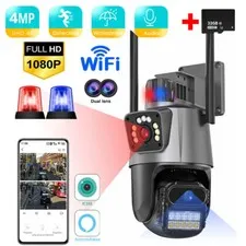 4K HD Camaras De Seguridad Exterior Wifi Inalambrica CCTV Con Visión nocturna US