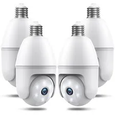 Light Bulb Security Cameras Wireless Outdoor, 5G&2.4GHz 4MP Security Camera 3...
